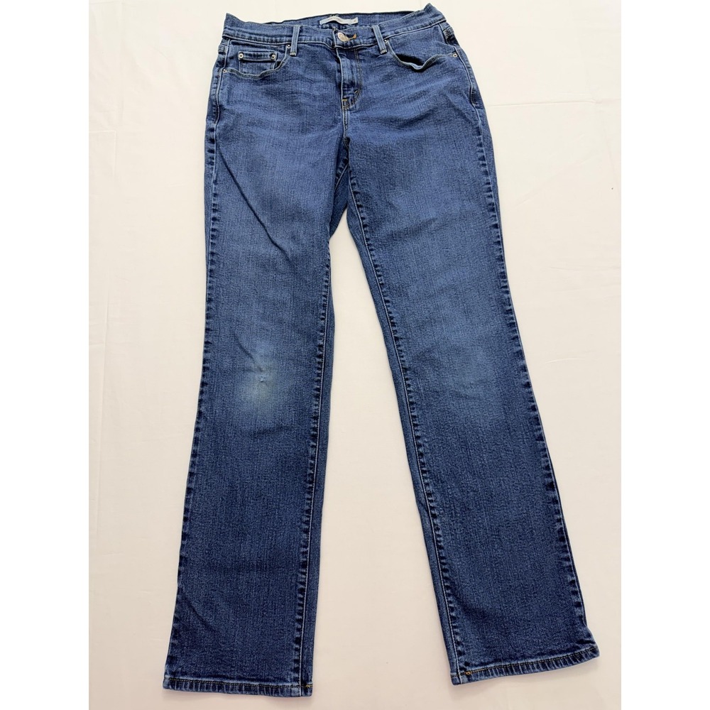 Levis 505 Straight Jeans Womens 6 Blue‎ Med Wash Mid Rise Regular 28x30 Denim